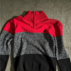 Boys izod half zip sweater.
